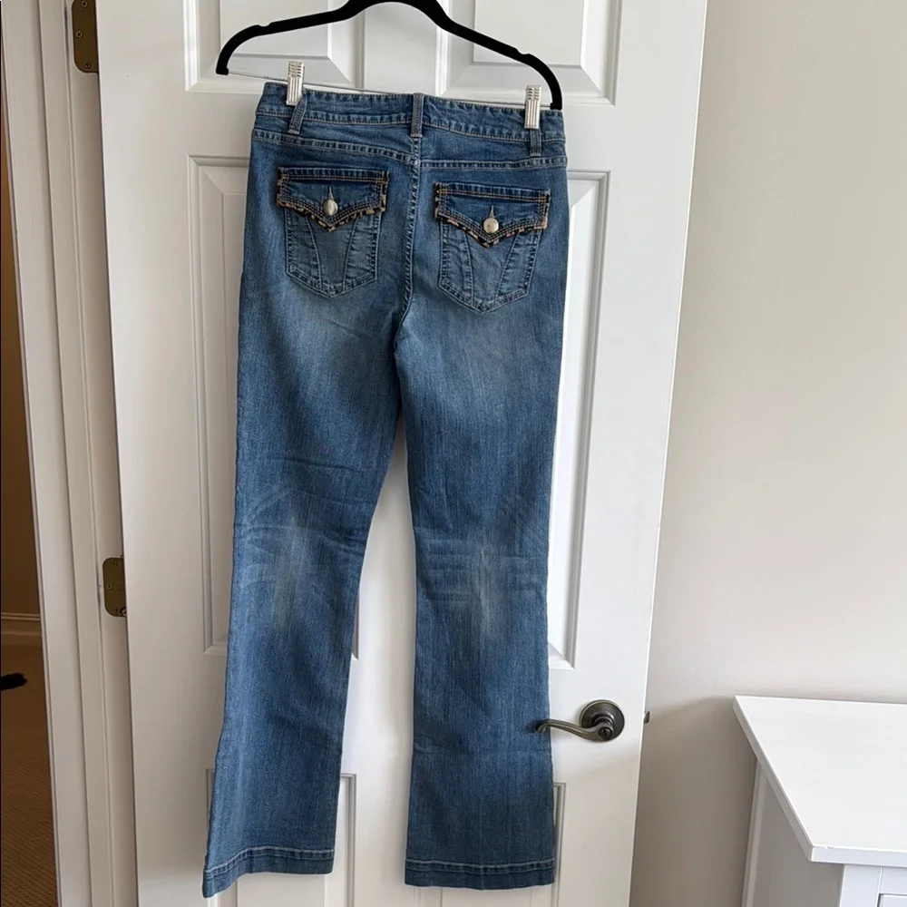 Cache Blue Flare Wide Leg Jeans - Picture 3 of 10